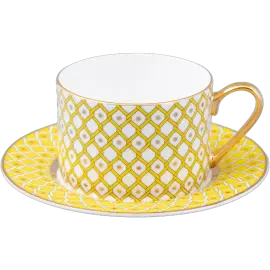 Чайная пара из фарфора "Примула" формы Идиллия